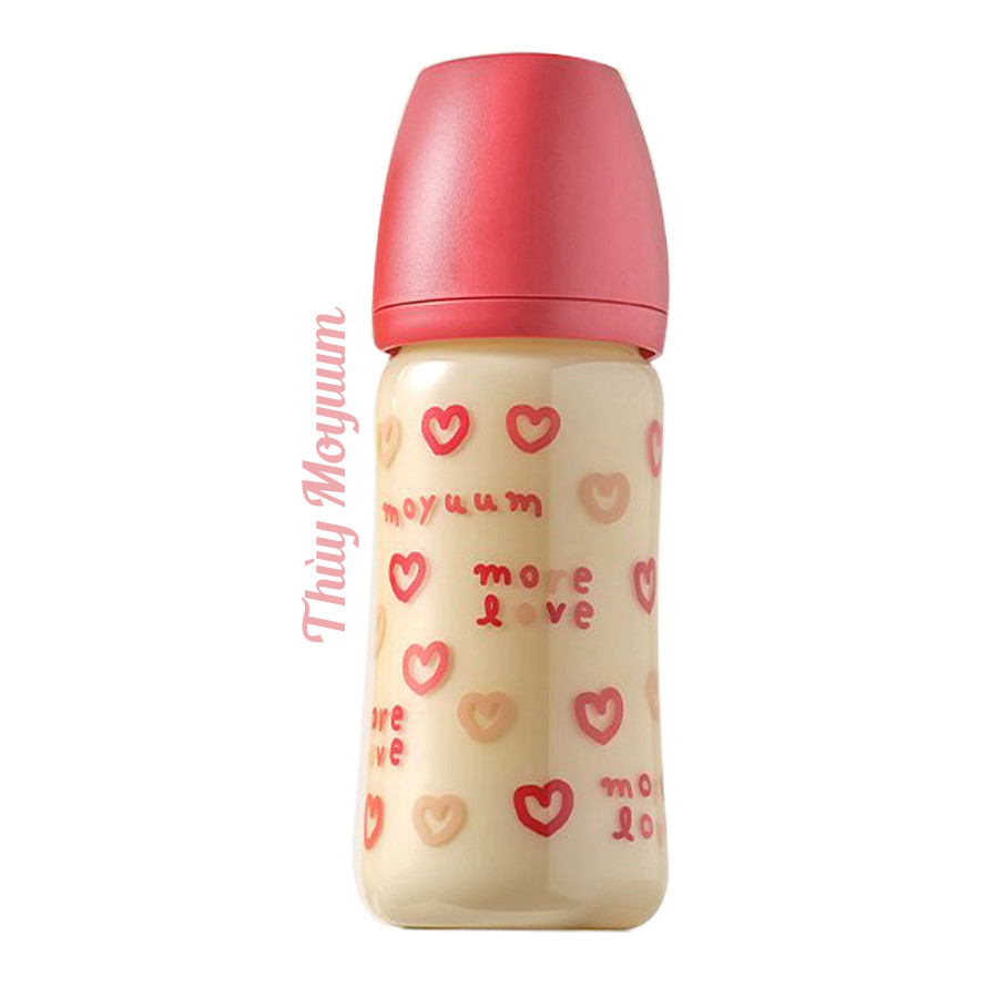 Bình sữa Moyuum phiên bản Love Vàng, Love Đỏ mới nhất chính hãng 170ml/270ml