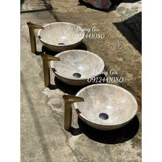 Lavabo đá tự nhiên xám đẹp