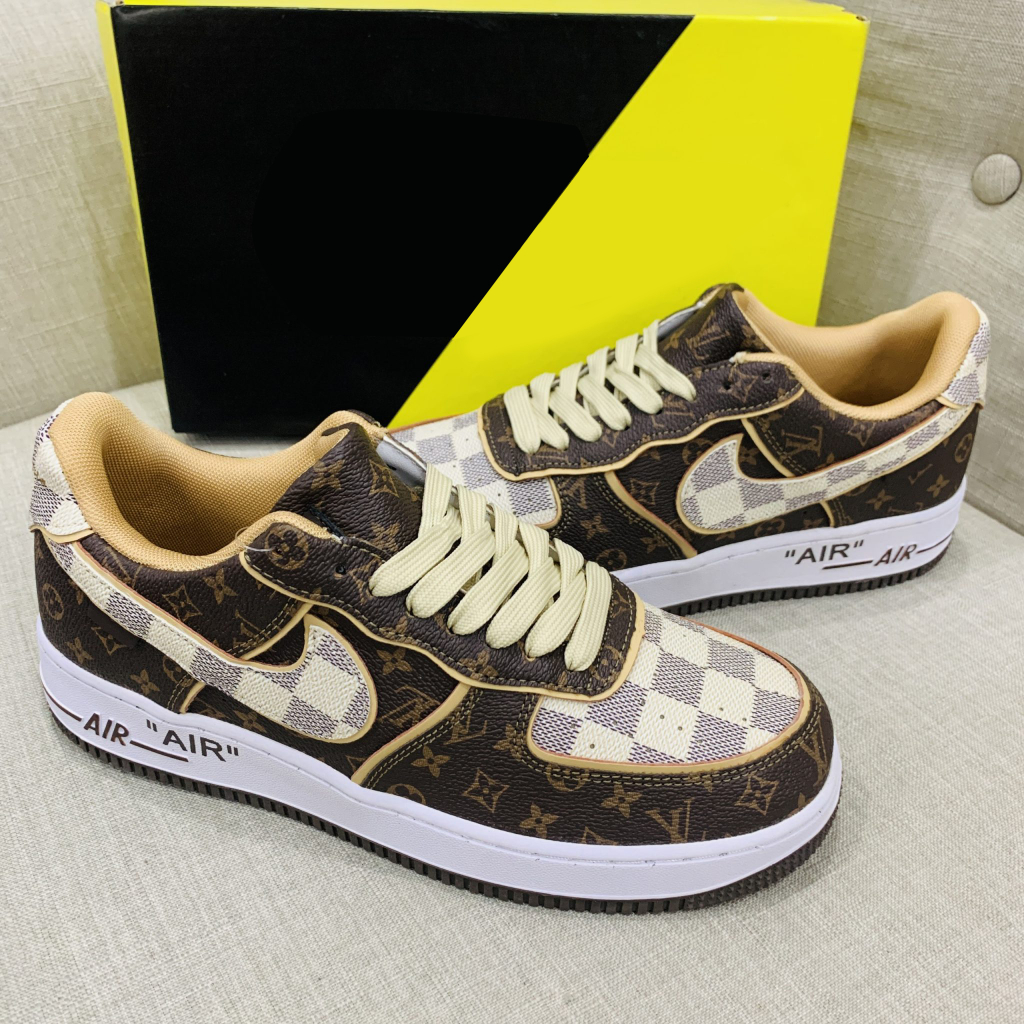 Giày Nike_AF1 LV, Giày Air Force 1 LV Louis Vuitton Nam Nữ Hàng Đẹp Full Box Bill