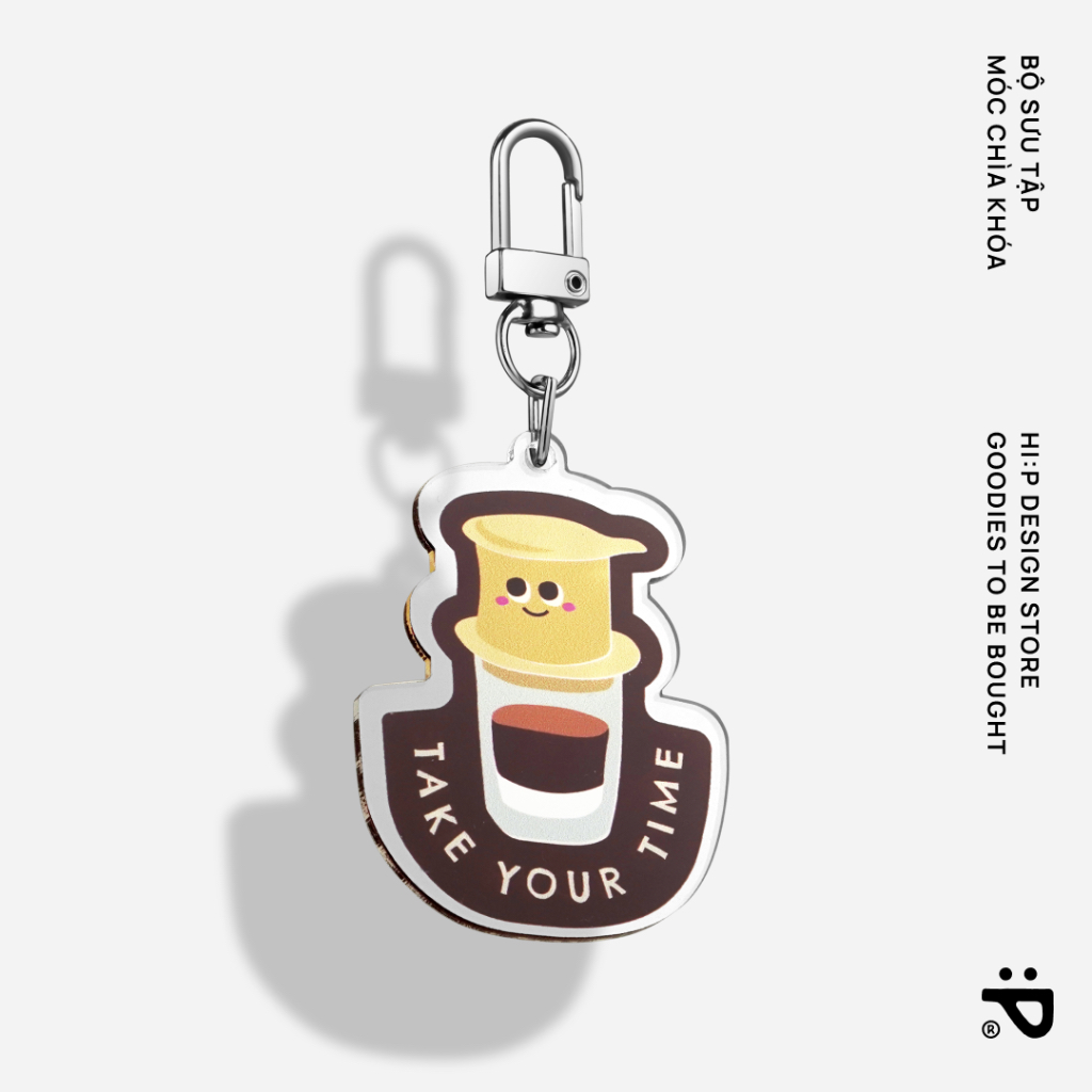 Móc chìa khóa HI PIECES Keychain Bộ sưu tập Daily Reminder - Take your Time - treo chìa khóa, điện thoại, phụ kiện