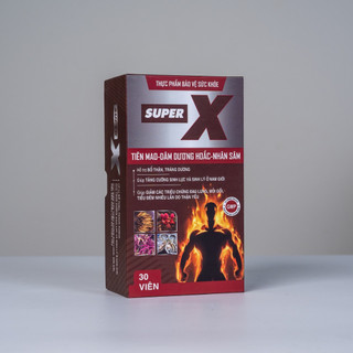 [COMBO 2] Viên uống sinh lý SUPER X - Tăng cường sinh lý nam, bổ thận, cường dương - Chống xuất tinh sớm, tiểu đêm