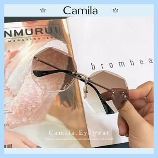 Kính thời trang xi ốc CAMILA mắt tròn không khung cao cấp - kính mát nữ