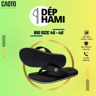 Dép kẹp nam hami cao cấp màu đen big size - dép kẹp nam big size 45 46 47 48