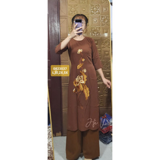 Áo dài đi chùa ,chất lụa thêu và in 3D (có size Đại)