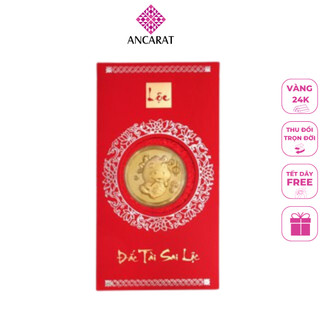 ANCARAT - Mặt vàng 24k Kim Sửu túi tiền Kèm bao lì xì - AG9992.Q002.01C