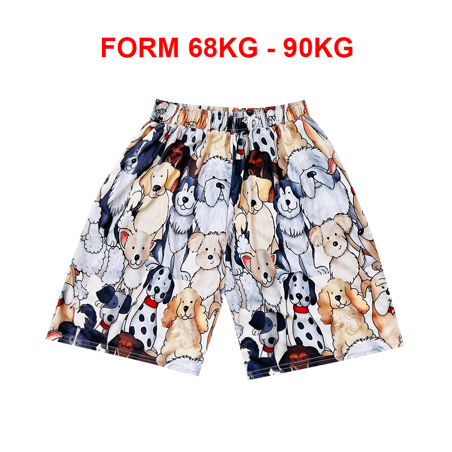 Quần đùi hoạt hình nhiều mẫu size to 65kg đến 90kg, quần short unisex phom rộng