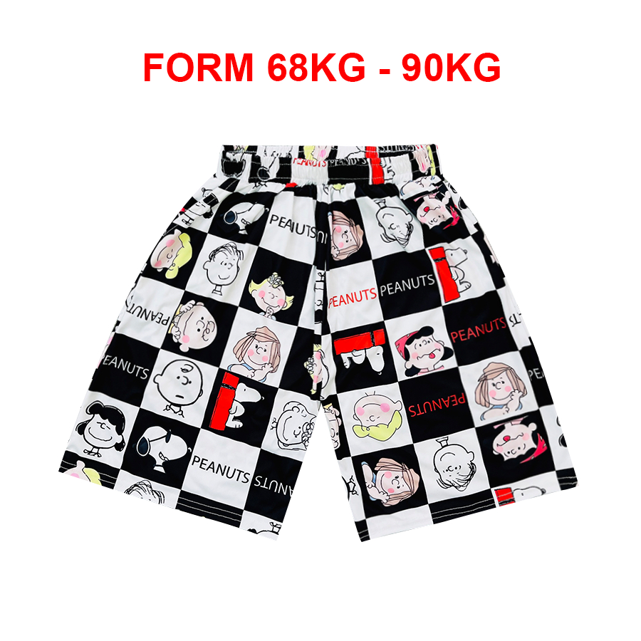 Quần đùi hoạt hình nhiều mẫu size to 65kg đến 90kg, quần short unisex phom rộng