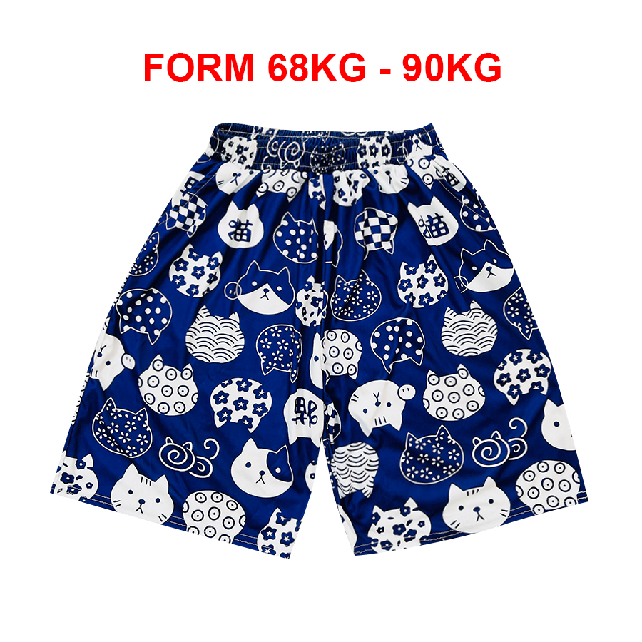 Quần đùi hoạt hình nhiều mẫu size to 65kg đến 90kg, quần short unisex phom rộng