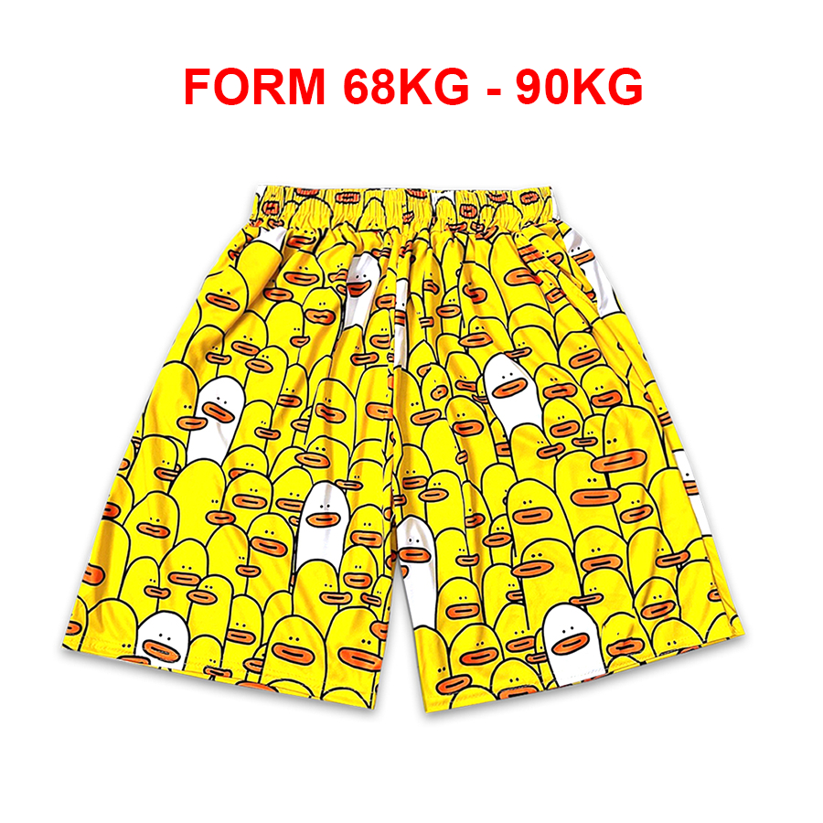 Quần đùi hoạt hình nhiều mẫu size to 65kg đến 90kg, quần short unisex phom rộng