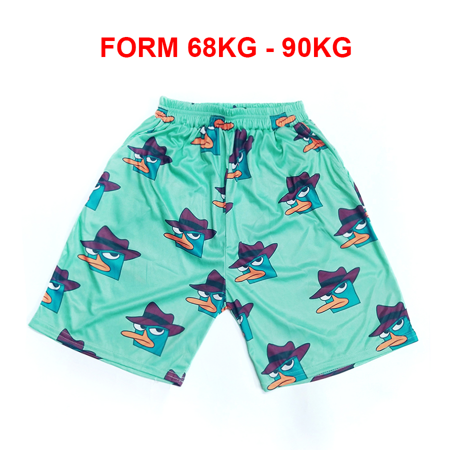 Quần đùi hoạt hình nhiều mẫu size to 65kg đến 90kg, quần short unisex phom rộng
