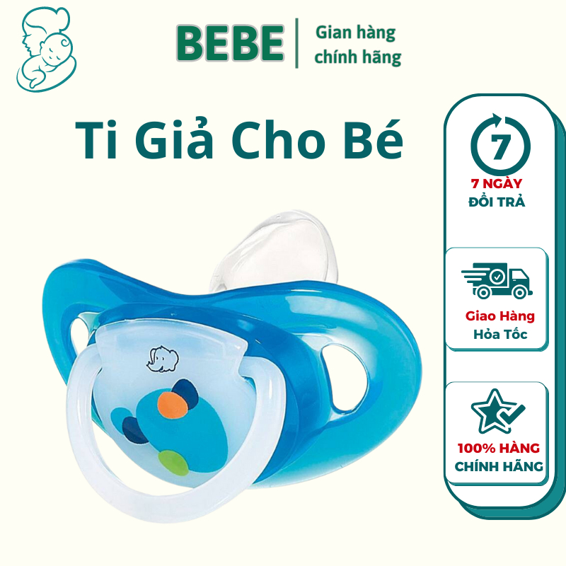 Ti giả có móc cho bé Bebe Confort xuất xứ Pháp chất lieejy nhựa PP an toàn cho bé