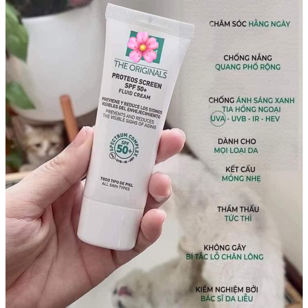 Auth 100% Kem chống nắng phổ rộng MD proteos screen fluid cream 40ml- LAMII BEAUTY