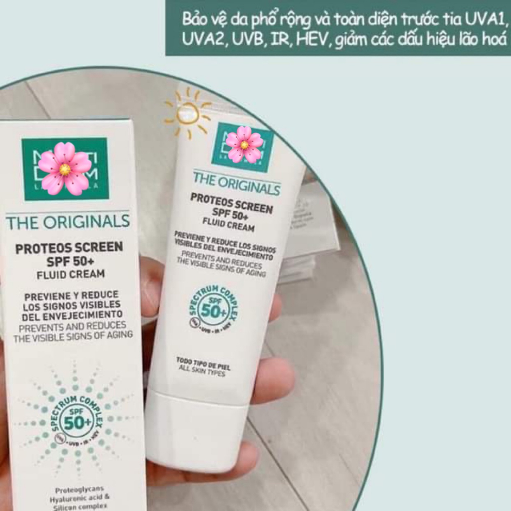 Auth 100% Kem chống nắng phổ rộng MD proteos screen fluid cream 40ml- LAMII BEAUTY