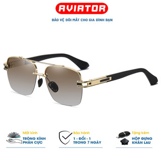 Kính Mát Nam Nữ AVIATOR AORON Pha Lê Mắt kính Phân Cực Mẫu 2024 Sang Trọng Thời Trang