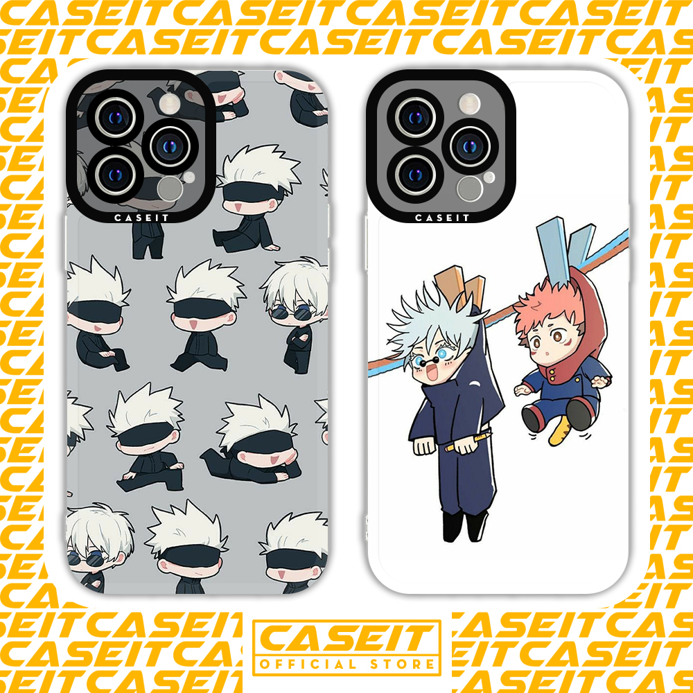 Ốp lưng iphone cạnh vuông Caseit Anime Gojo Satoru Jujutsu Kaisen chibi 8/8plus/x/xs/11/12/13/14/pro/max/plus/promax