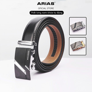 Thắt lưng nam da khóa tự động da bò cao cấp, Dây lưng nam đen nâu phong cách Hàn Quốc - T210