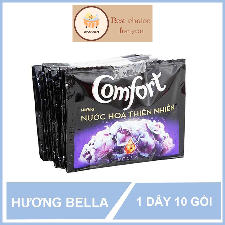 1 Dây 10 Gói Nước Xả Vải Comfort 1 Lần Xả