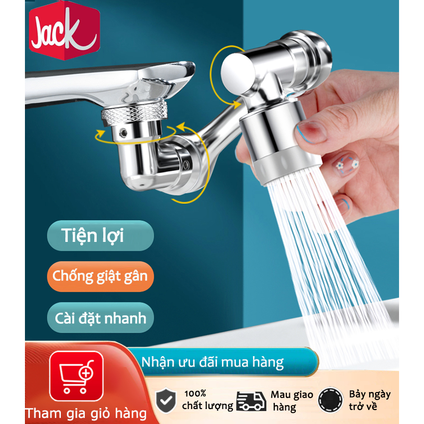 Thanh lý Hàng  Tồn Kho-Vòi Nước Xoay1080 ° Thông Dụng Thiết Bị Sục Khí Bộ Lọc Bắn Nước Vòi Bồn Rửa N