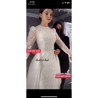 Đuôi rời váy cưới đầm tiệc