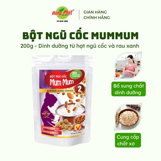 Bột Ngũ Cốc Mum Mum 2 Hỗ Trợ Bổ Sung Chất Dinh Dưỡng Túi 200g- Thương Hiệu Hùng Phát