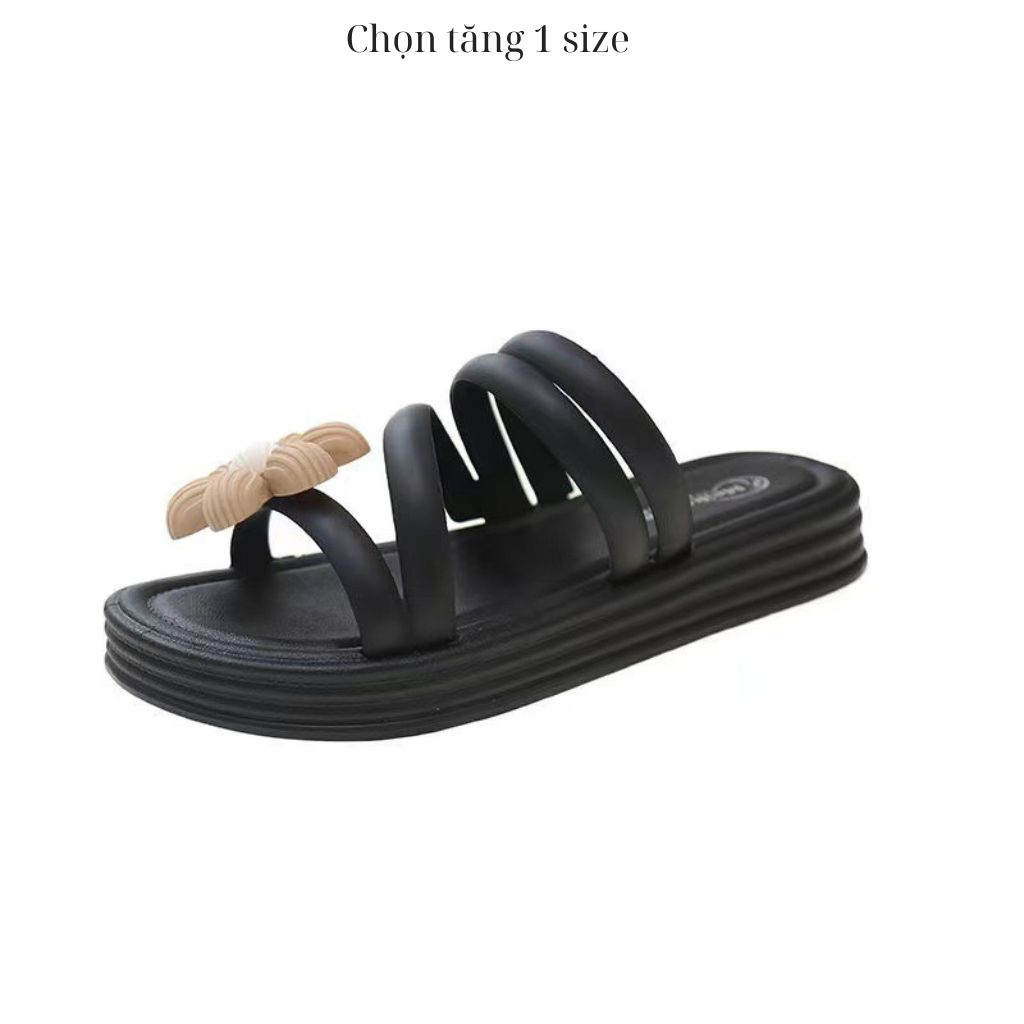 Dép Nữ Đính Hoa Quai Dây Mẫu Mới Trẻ Trung Dép Cún Xinh Dễ Thương MS628