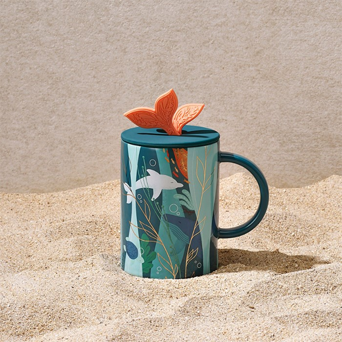 Cốc Sứ Mug Starbucks 16Oz(473ml) UDR THE SEA W/SRN TAIL L