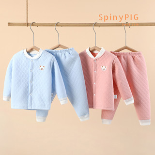  Bộ quần áo cho bé gái bé trai 0-3 tuổi trần bông dày dài tay cotton nhiều màu dành cho mùa đông 