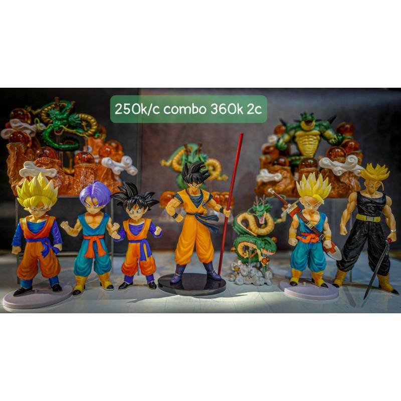 Combo 369k 2 mô hình Dragon ball tuỳ chọn truyện 7 viên ngọc rồng