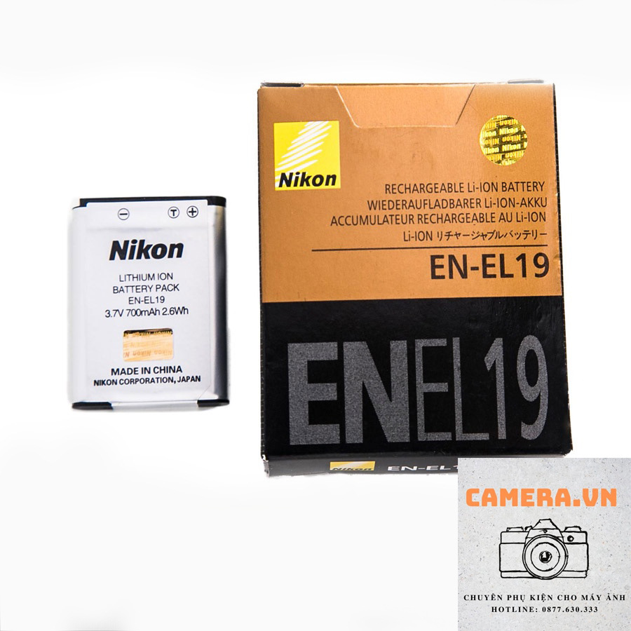 Pin máy ảnh NIKON EN-EL19 - Hàng nhập khẩu, dung lượng cao