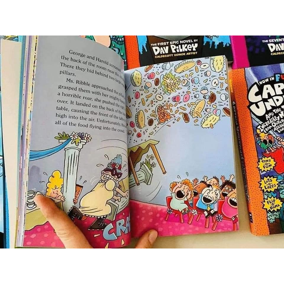 Sách - The Adventures of captain underpants now in full color - 12 cuốn màu