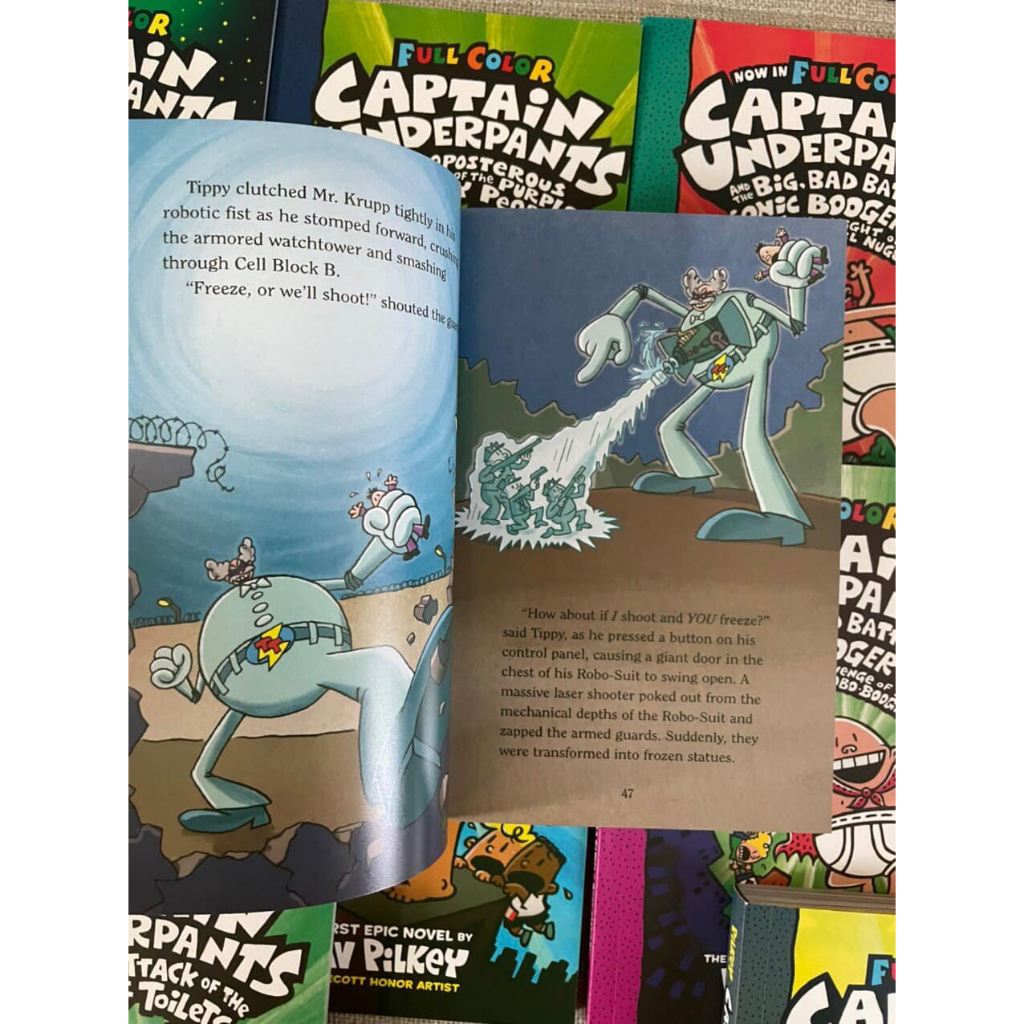 Sách - The Adventures of captain underpants now in full color - 12 cuốn màu