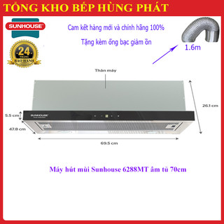 Máy hút mùi âm tủ cảm ứng Sunhouse SHB6288MT-70cm