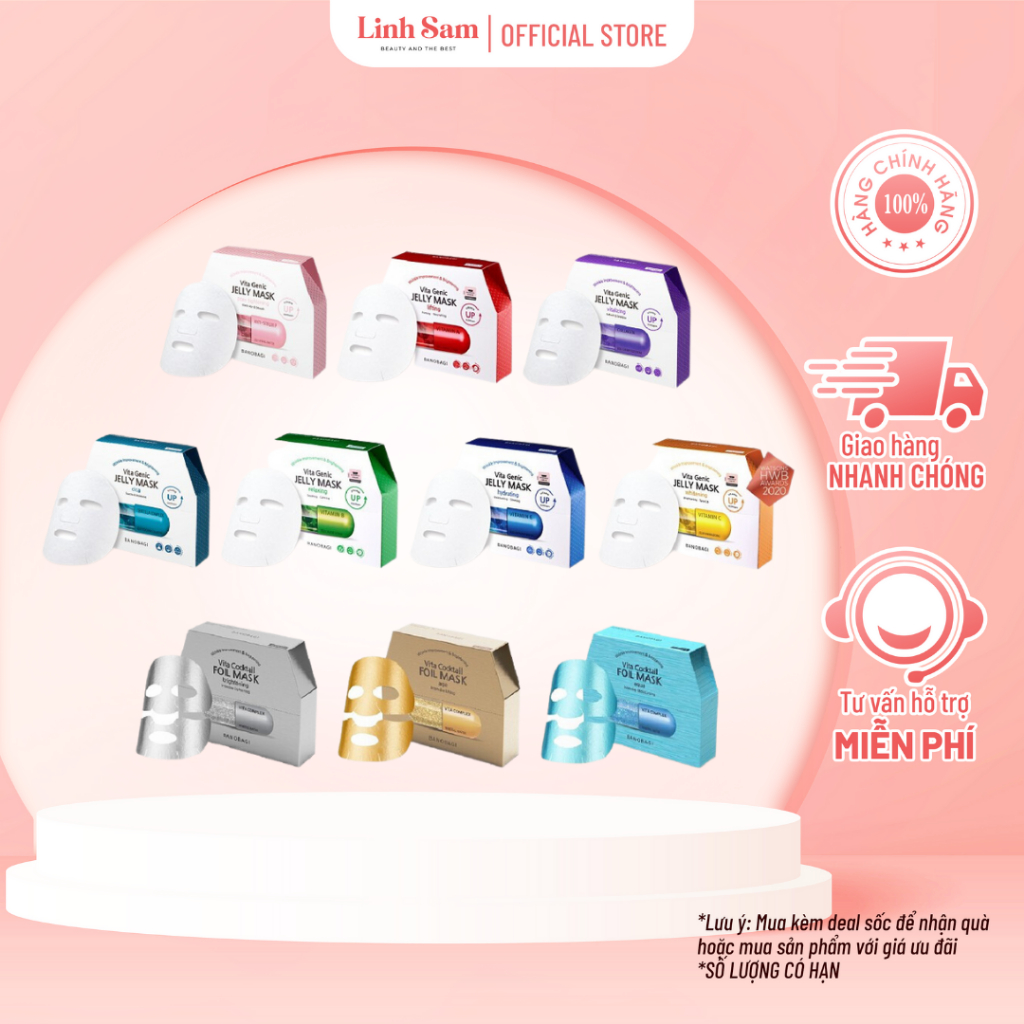 Combo 10 Miếng Mặt Nạ Dưỡng Da Banobagi Jelly Mask 30ml x 10