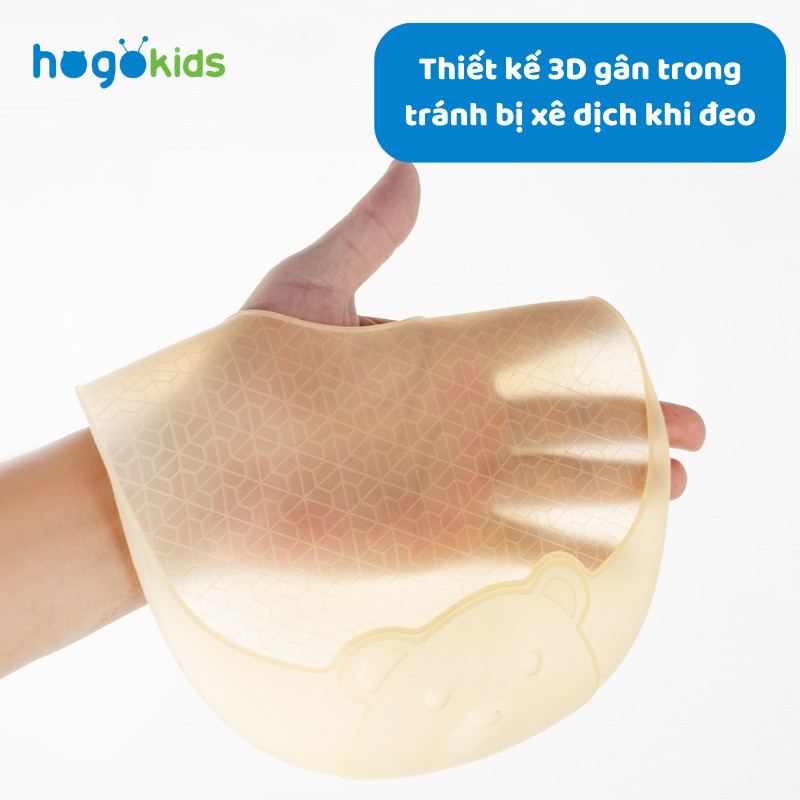 Yếm Ăn Dặm Silicone Dẻo Trong Suốt Dadoo Siêu Nhẹ Hình Gấu Chống Thấm Giúp Bé Dễ Dàng Hơn Trong Quá Trình Ăn Dặm