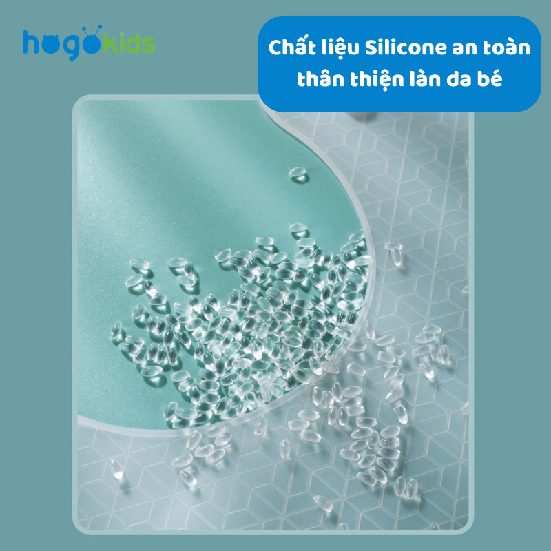 Yếm Ăn Dặm Silicone Dẻo Trong Suốt Dadoo Siêu Nhẹ Hình Gấu Chống Thấm Giúp Bé Dễ Dàng Hơn Trong Quá Trình Ăn Dặm