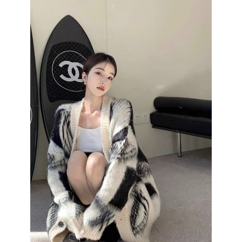 Áo cardigan hoạ tiết from rộng dáng dài hàng quảng châu cao cấp chất liệu dày dặn hottrend