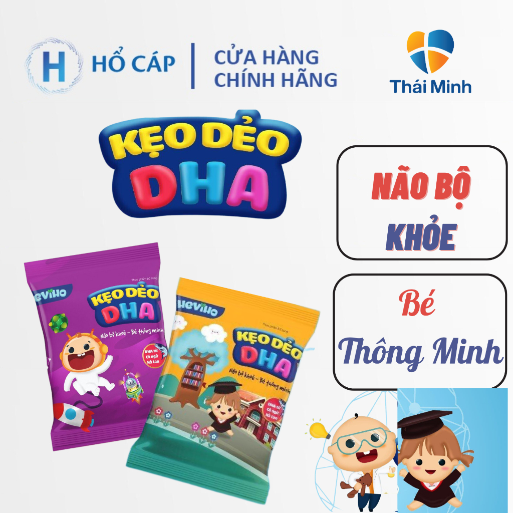 Kẹo dẻo DHA Heviho - DHA từ Cá ngừ Hà Lan - Não bộ khỏe, Bé thông minh