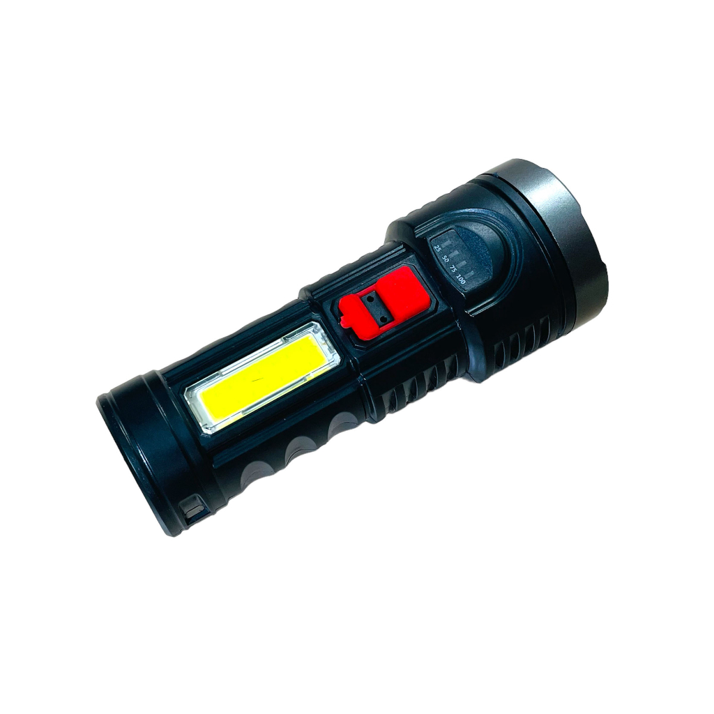 Đèn pin siêu sáng L822 Pin sạc tích hợp sạc cổng USB đèn cạnh dải led - Sáng trên 1h bền đẹp.TL