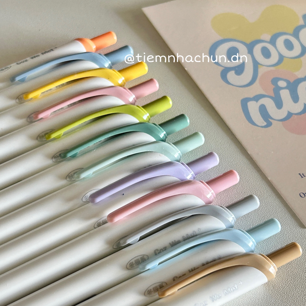SET 6 BÚT HIGHLIGHT DELI DẠNG BẤM  - tiệm nhà chun