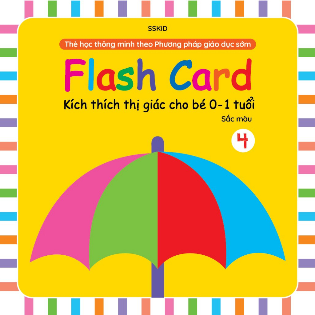 Sách - 80 Thẻ Flash Card KÍCH THÍCH THỊ GIÁC cho trẻ sơ sinh 0-1 Tuổi