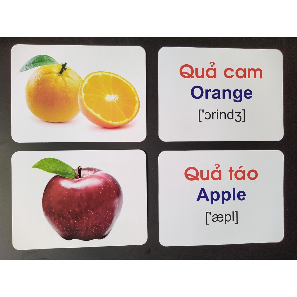 Flashcard - 100 Thẻ Học Thông Minh Song Ngữ Khổ Lớn A5 - Giúp Bé Nhận Biết Thế Giới Xung Quanh (Dành cho bé 0 - 5 tuổi)