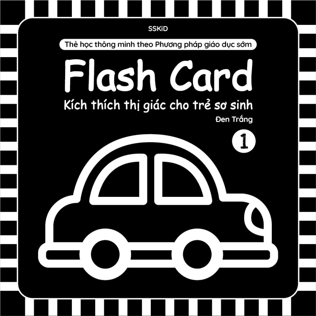 Sách - 80 Thẻ Flash Card KÍCH THÍCH THỊ GIÁC cho trẻ sơ sinh 0-1 Tuổi