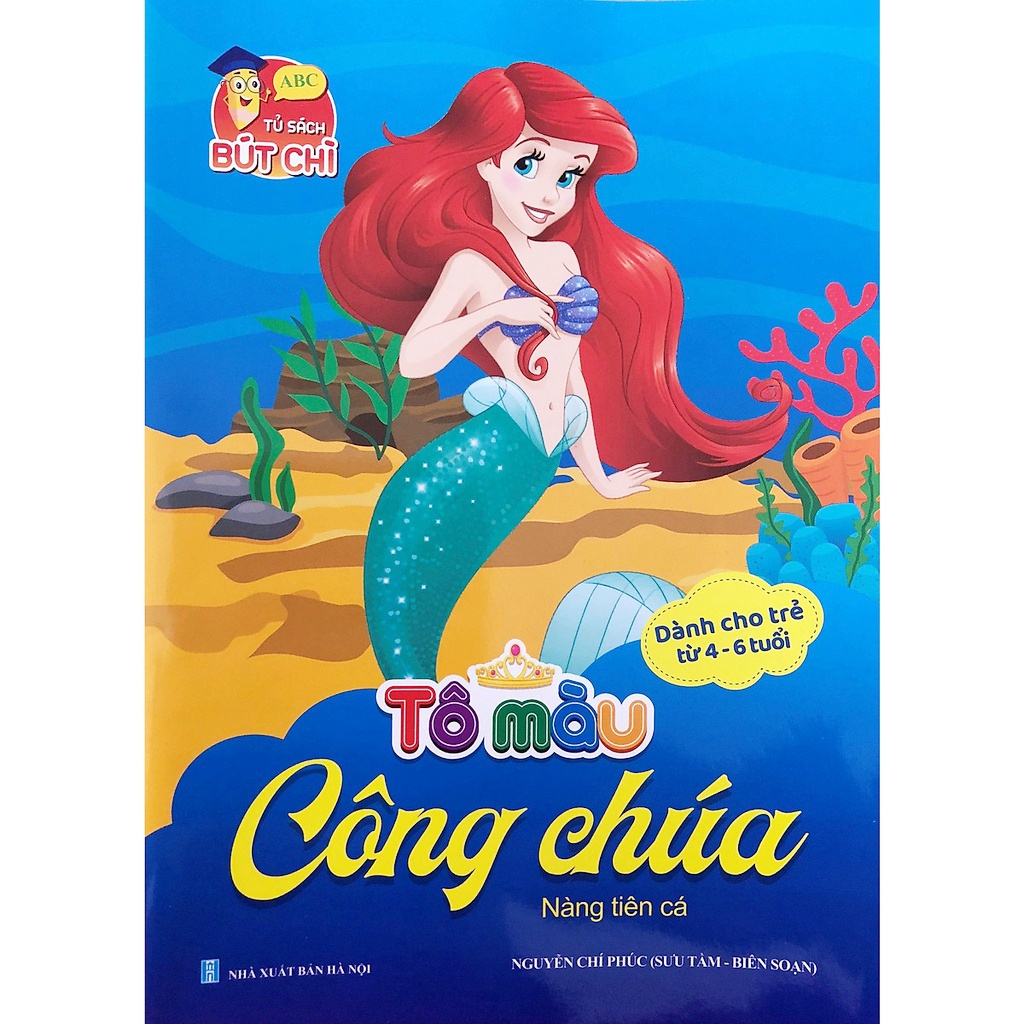 Sách - Bộ 6 Cuốn Tô Màu Công Chúa Cho Bé 3 - 6 Tuổi