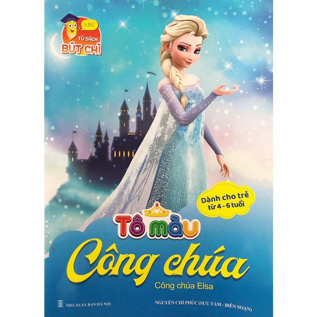 Sách - Bộ 6 Cuốn Tô Màu Công Chúa Cho Bé 3 - 6 Tuổi