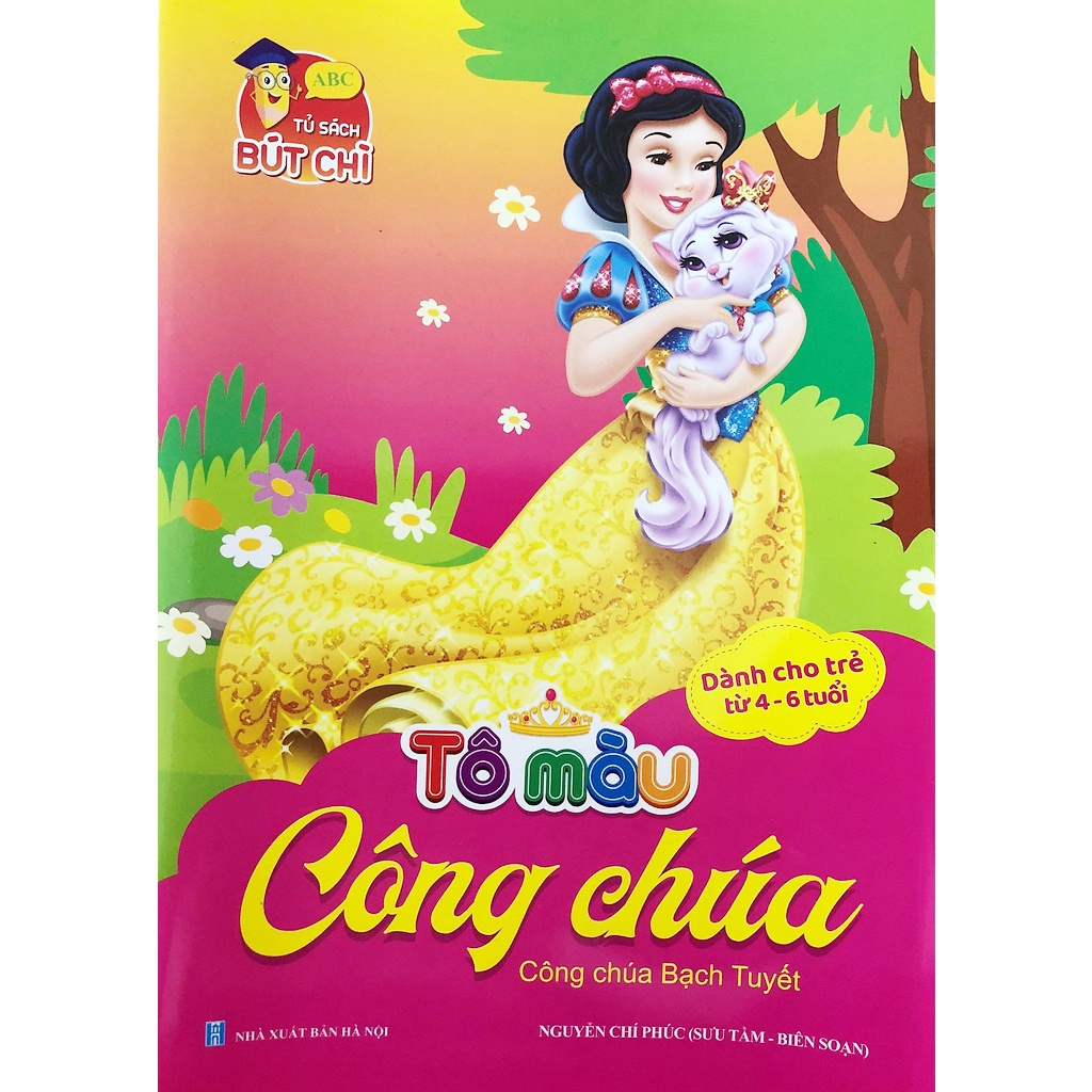 Sách - Bộ 6 Cuốn Tô Màu Công Chúa Cho Bé 3 - 6 Tuổi