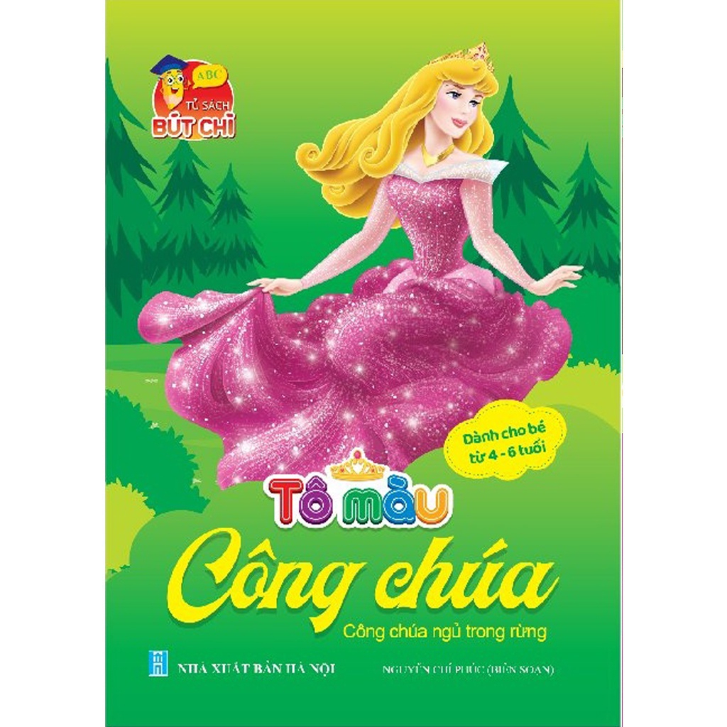 Sách - Bộ 6 Cuốn Tô Màu Công Chúa Cho Bé 3 - 6 Tuổi