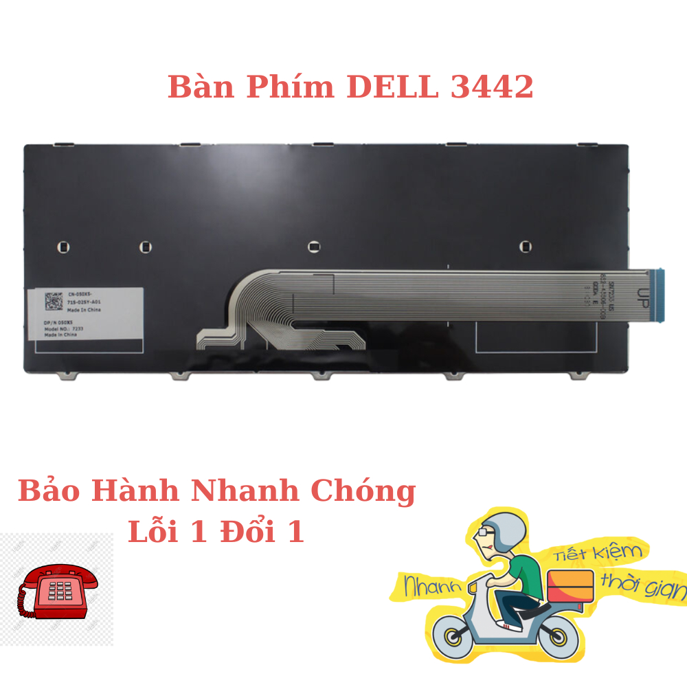 Bàn Phím Laptop Dell Inspiron 14-3441 3442 3443 3445 3446 3451 3452 3458 3459 3462 3476 5442 5443 5445 5447