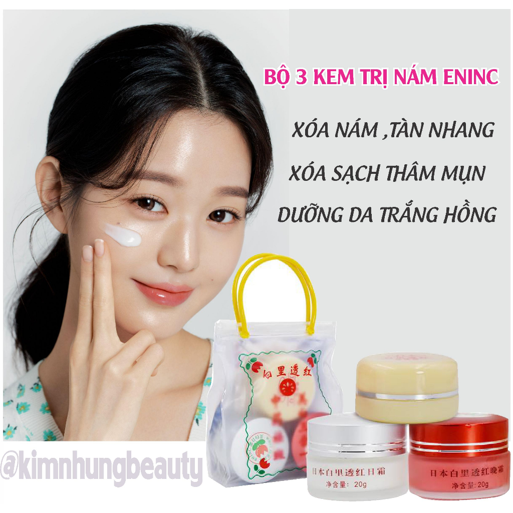 Bộ kem dưỡng da nám túi Eninc - Enin giúp loại bỏ mụn thâm, dưỡng trắng da kem nám bộ 3 - HX2071