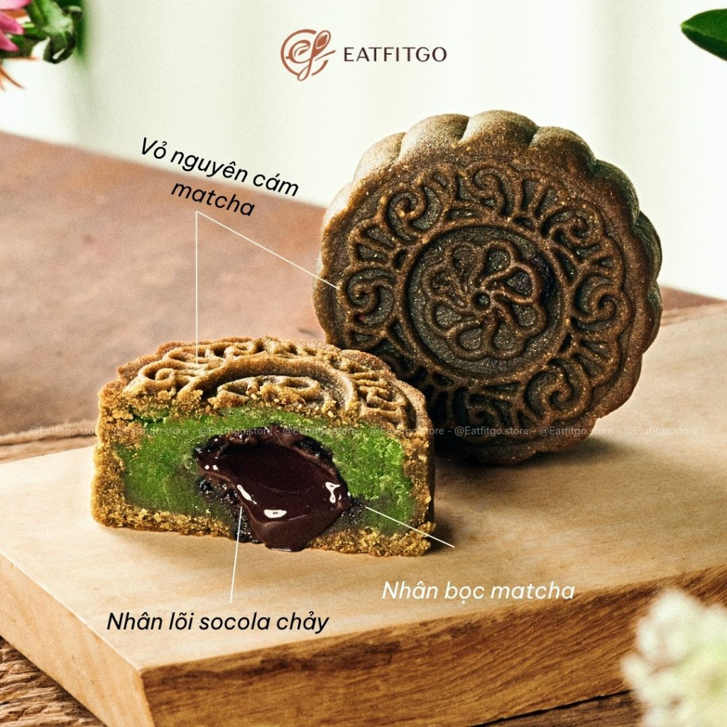 MATCHA CHOCO CHẢY - Bánh trung thu healthy
