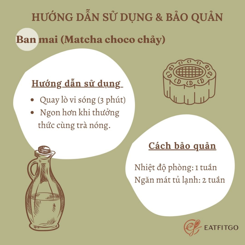 MATCHA CHOCO CHẢY - Bánh trung thu healthy